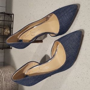 Jessica Simpson Demin Shoes 3 inch Heel